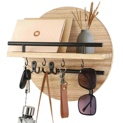 EcoKey Wooden Wall Key Holder Minimalist Sustainable Key Storage Rack