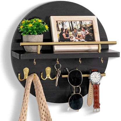 EcoKey Wooden Wall Key Holder Minimalist Sustainable Key Storage Rack