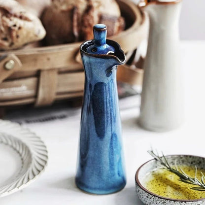 EcoPour Glass Oil Dispenser with Drip Free Spout for Clean Stylish Kitchen Pouring