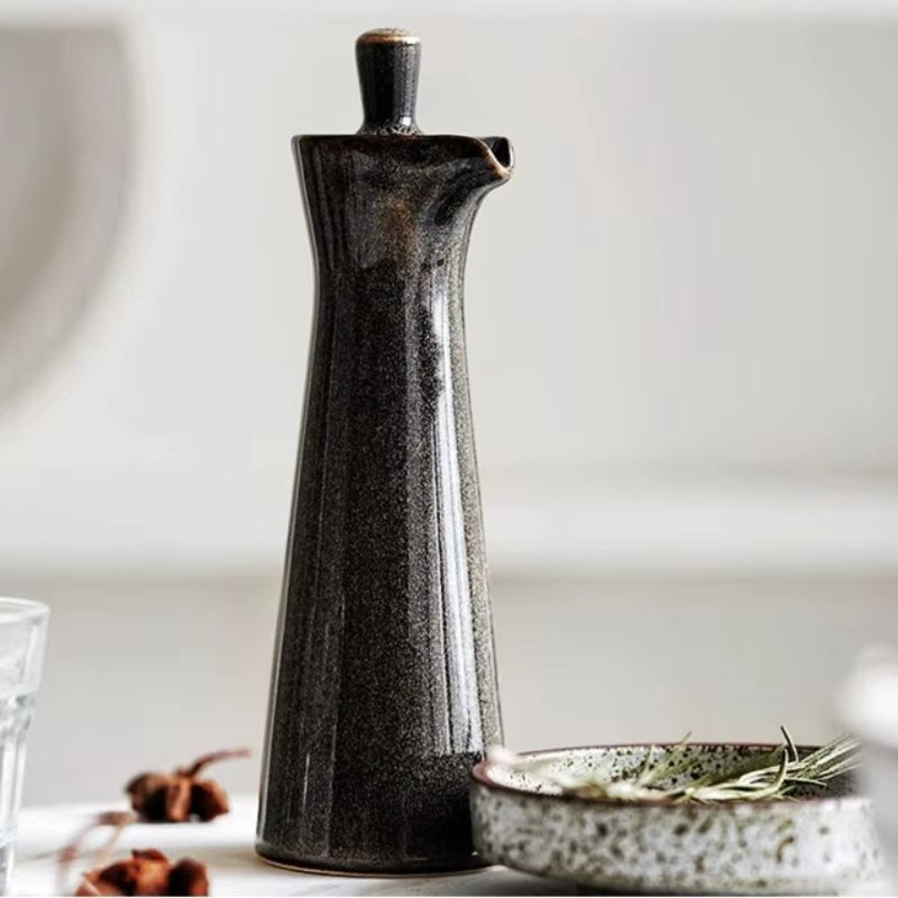 EcoPour Glass Oil Dispenser with Drip Free Spout for Clean Stylish Kitchen Pouring