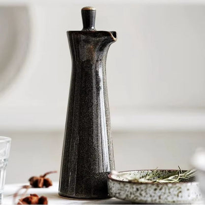 EcoPour Glass Oil Dispenser with Drip Free Spout for Clean Stylish Kitchen Pouring