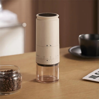 Electric Coffee Grinder with Adjustable Burr and USB Rechargeable Design