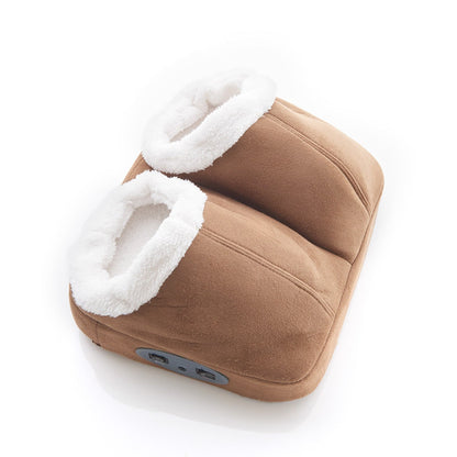 Masajeador eléctrico para pies con calefacción, efecto térmico y vibración, forro polar y doble bolsillo para relajarse en casa