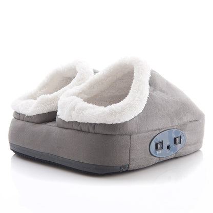 Masajeador eléctrico para pies con calefacción, efecto térmico y vibración, forro polar y doble bolsillo para relajarse en casa