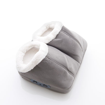 Masajeador eléctrico para pies con calefacción, efecto térmico y vibración, forro polar y doble bolsillo para relajarse en casa