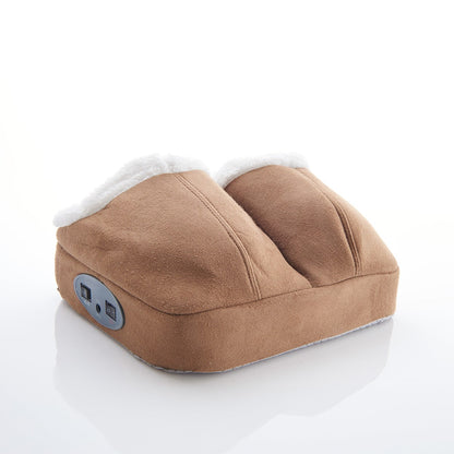 Masajeador eléctrico para pies con calefacción, efecto térmico y vibración, forro polar y doble bolsillo para relajarse en casa