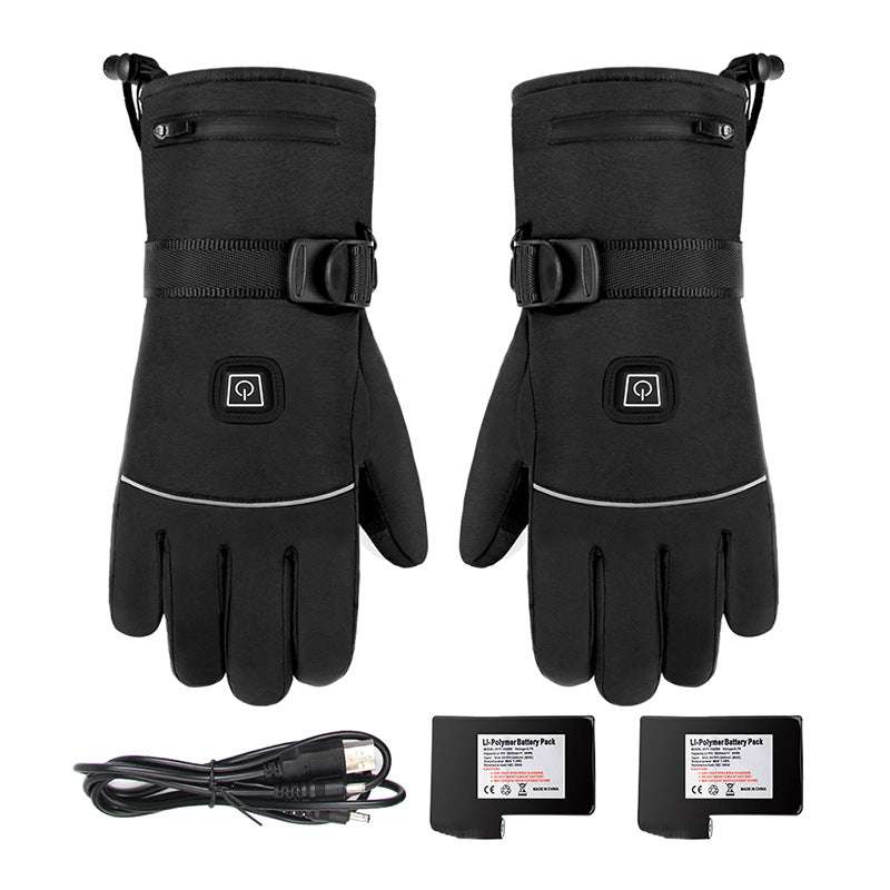 Electric Heated Gloves Waterproof Thermal Outdoor Wear with Touchscreen Fingertips