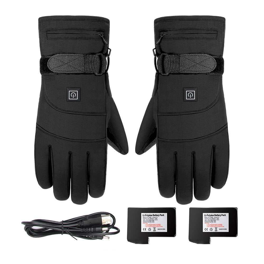 Electric Heated Gloves Waterproof Thermal Outdoor Wear with Touchscreen Fingertips