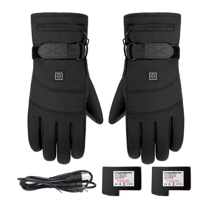 Electric Heated Gloves Waterproof Thermal Outdoor Wear with Touchscreen Fingertips