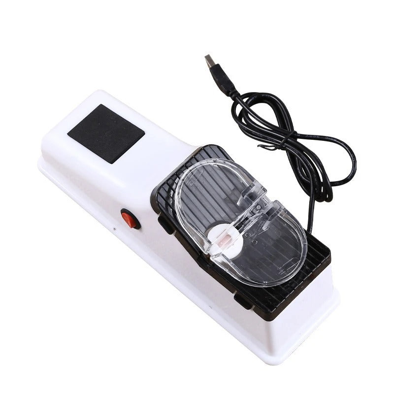 Electric Knife Sharpener with Protective Cover and Compact Design