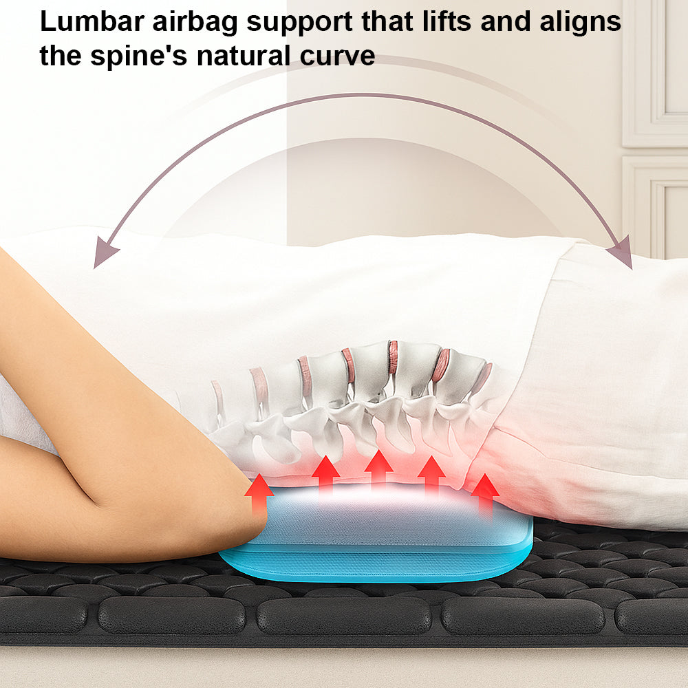 Electric Massage Mat with Heat, 10 Massage Zones & Remote Control