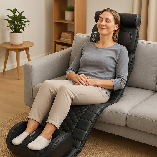 Electric Massage Mat with Heat, 10 Massage Zones & Remote Control