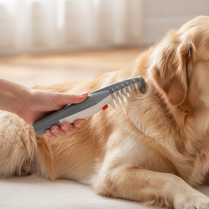 Elektrische verzorgingskam voor huisdieren, hulpmiddel voor het verwijderen van vlooien en luizen voor katten en honden