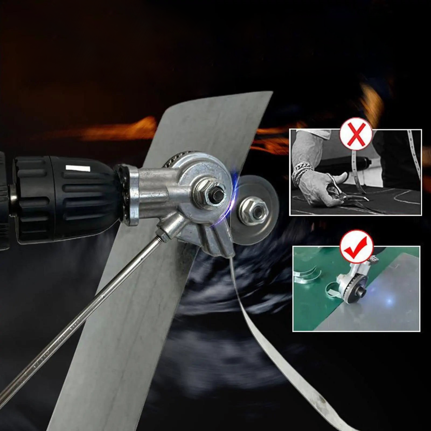 Electric Plate Cutter Drill Attachment for Fast and Precise Sheet Cutting