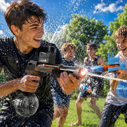 Electric Water Gun with LED Light – Automatic Rechargeable Water Blaster