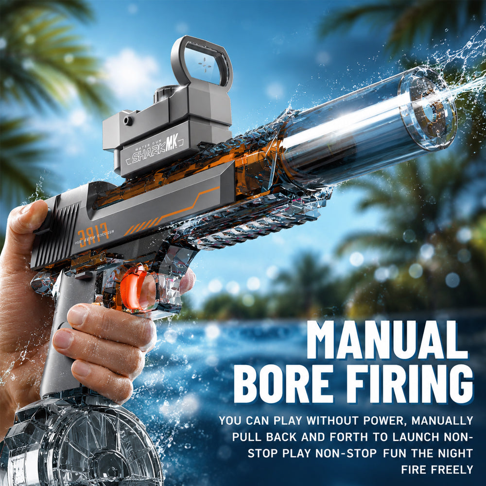 Electric Water Gun with LED Light – Automatic Rechargeable Water Blaster