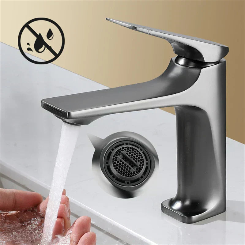 Elegant Chrome Bathroom Tap with Single Lever Control