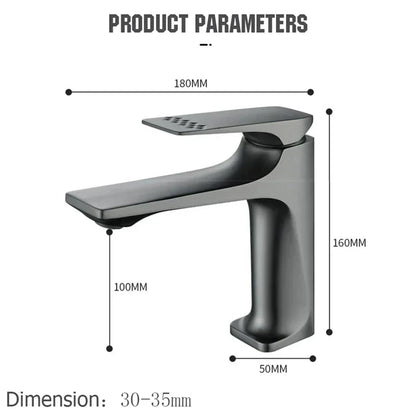 Elegant Chrome Bathroom Tap with Single Lever Control