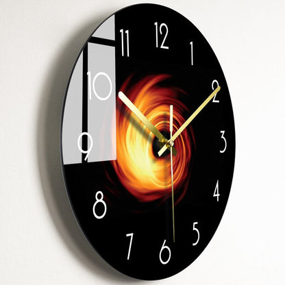 Elegant Glass Wall Clock Silent Modern Home Decor