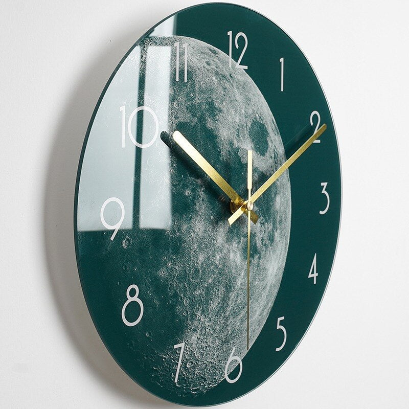Elegant Glass Wall Clock Silent Modern Home Decor