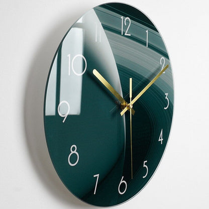 Elegant Glass Wall Clock Silent Modern Home Decor