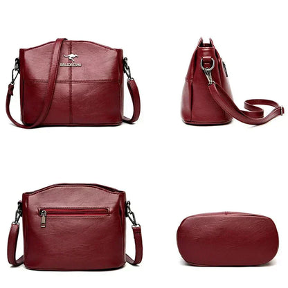 Elegant Leather Crossbody Bag Practical Shoulder Bag for Women
