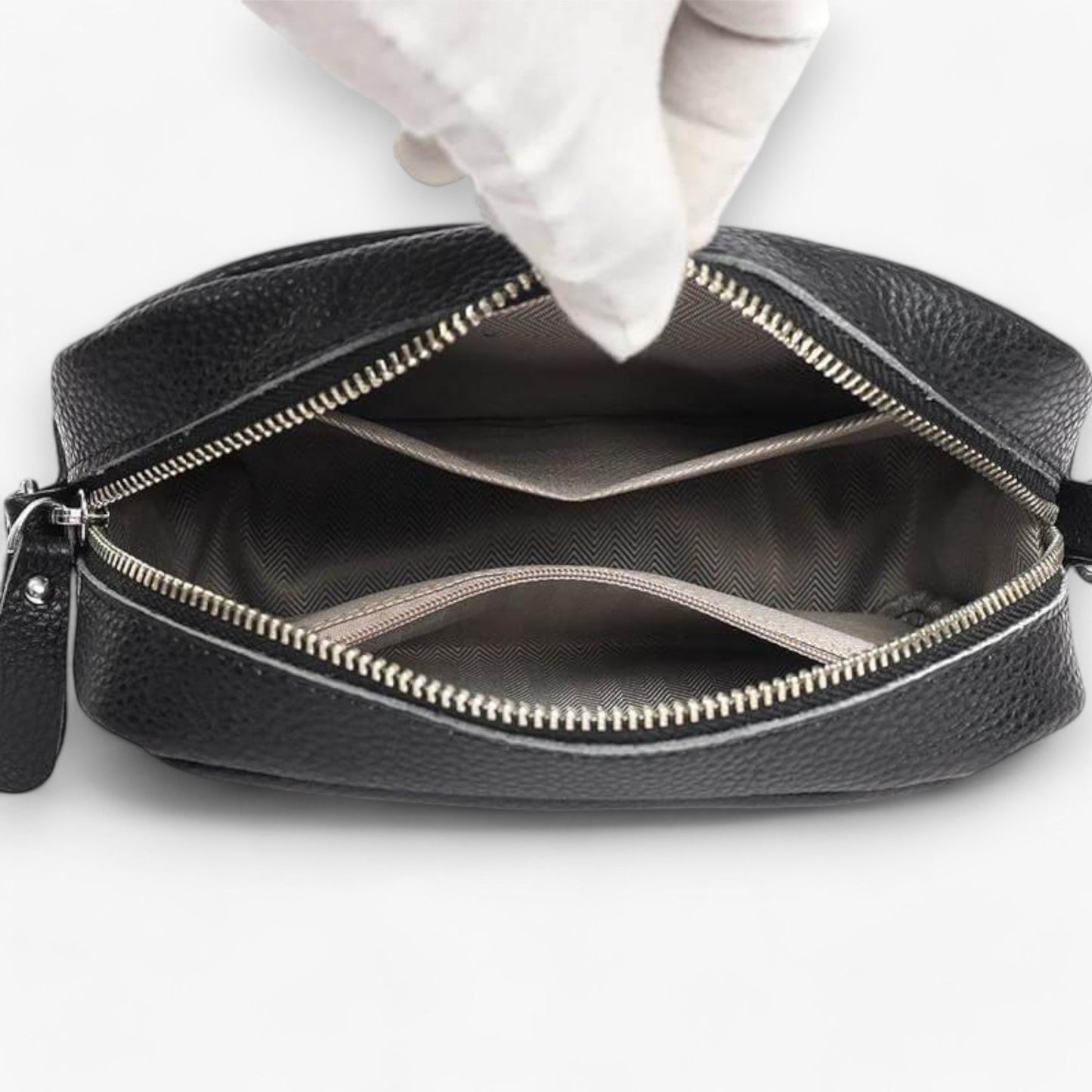 Elegant Leather Crossbody Bag for Women with Compact Design
