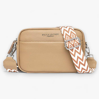 Elegant Leather Crossbody Bag for Women with Compact Design