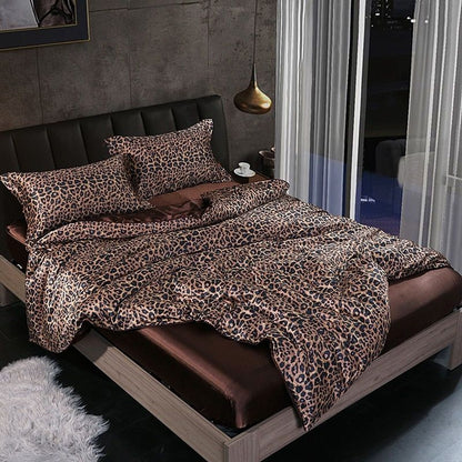 Elegant Satin Silk Bedding Set Luxury Soft Bed Sheets