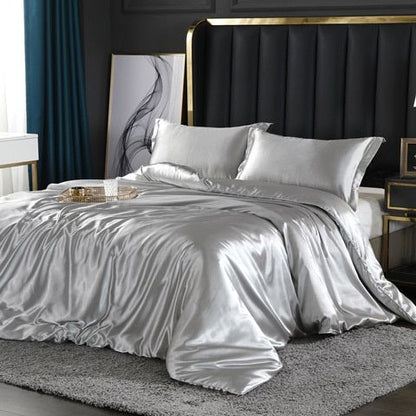 Elegant Satin Silk Bedding Set Luxury Soft Bed Sheets