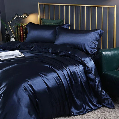 Elegant Satin Silk Bedding Set Luxury Soft Bed Sheets