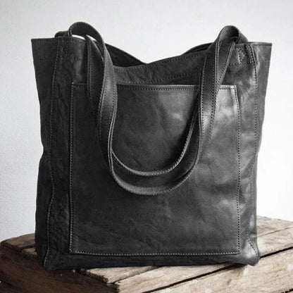 Elegant Women's Leather Handbag with Shoulder Strap