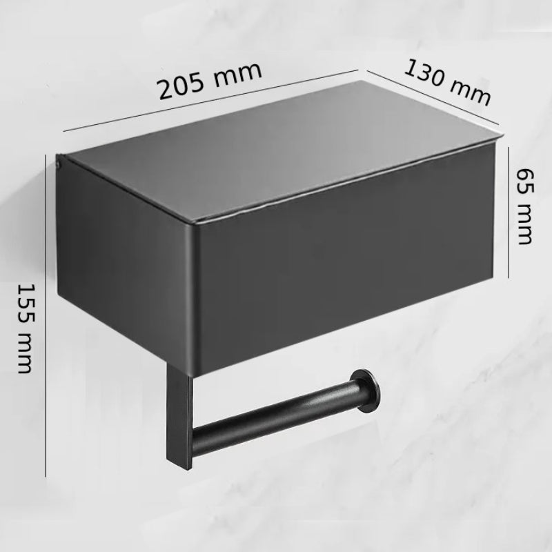 ElegantEssentials Wall Mounted Toilet Roll Holder with Shelf and Drawer