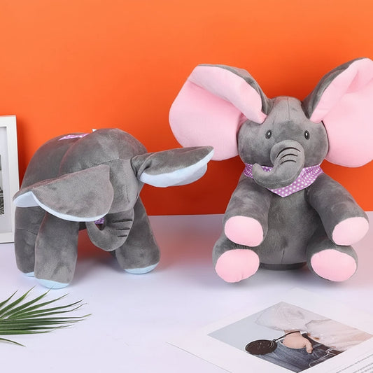 Peluche interattivo a forma di elefante, giocattolo musicale parlante per neonati