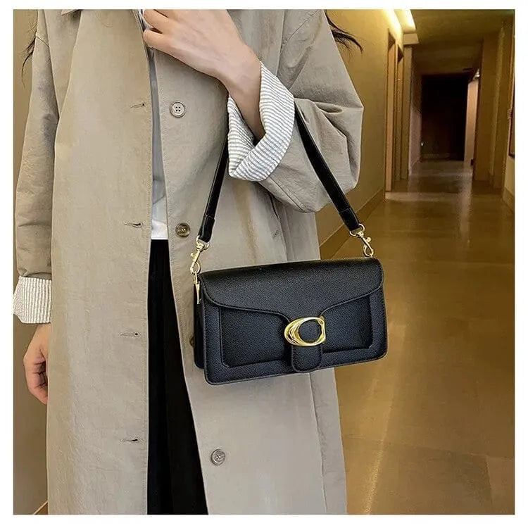 Elite C Bag Vegan Leather Handbag with Detachable Strap
