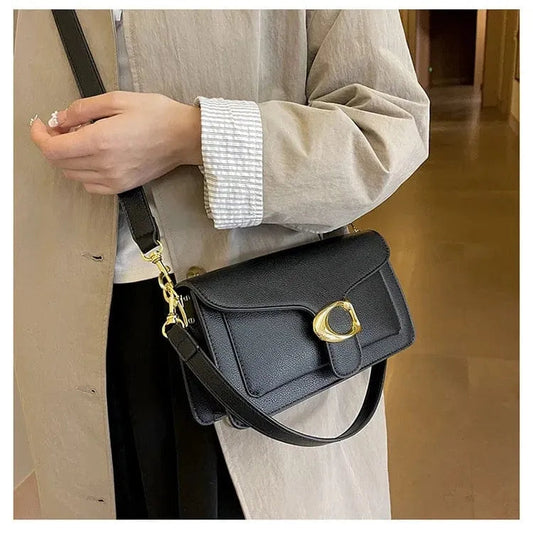 Elite C Bag Vegan Leather Handbag with Detachable Strap