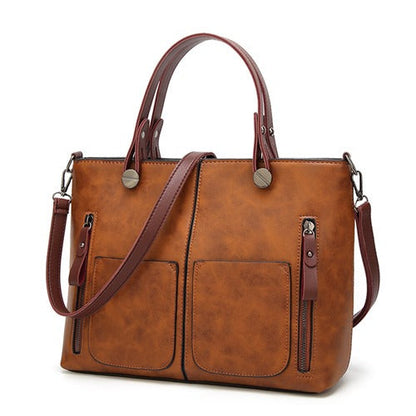 Elly Vintage Leather Shoulder Bag for Women with Elegant Handmade Design