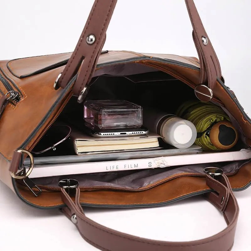 Elly Vintage Leather Shoulder Bag for Women with Elegant Handmade Design