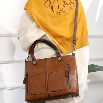 Elly Vintage Leather Shoulder Bag for Women with Elegant Handmade Design