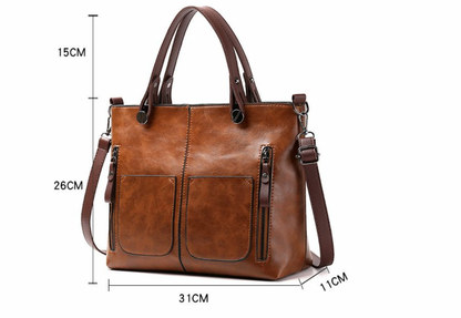 Elly Vintage Leather Shoulder Bag for Women with Elegant Handmade Design