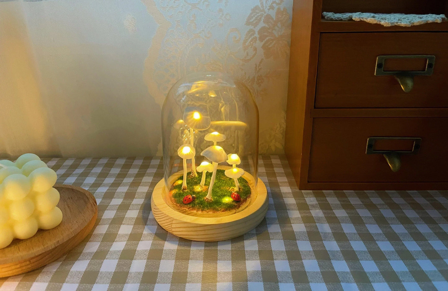 Enchanted Mushroom DIY Glass Lamp Kit Create Your Own Magical Night Light