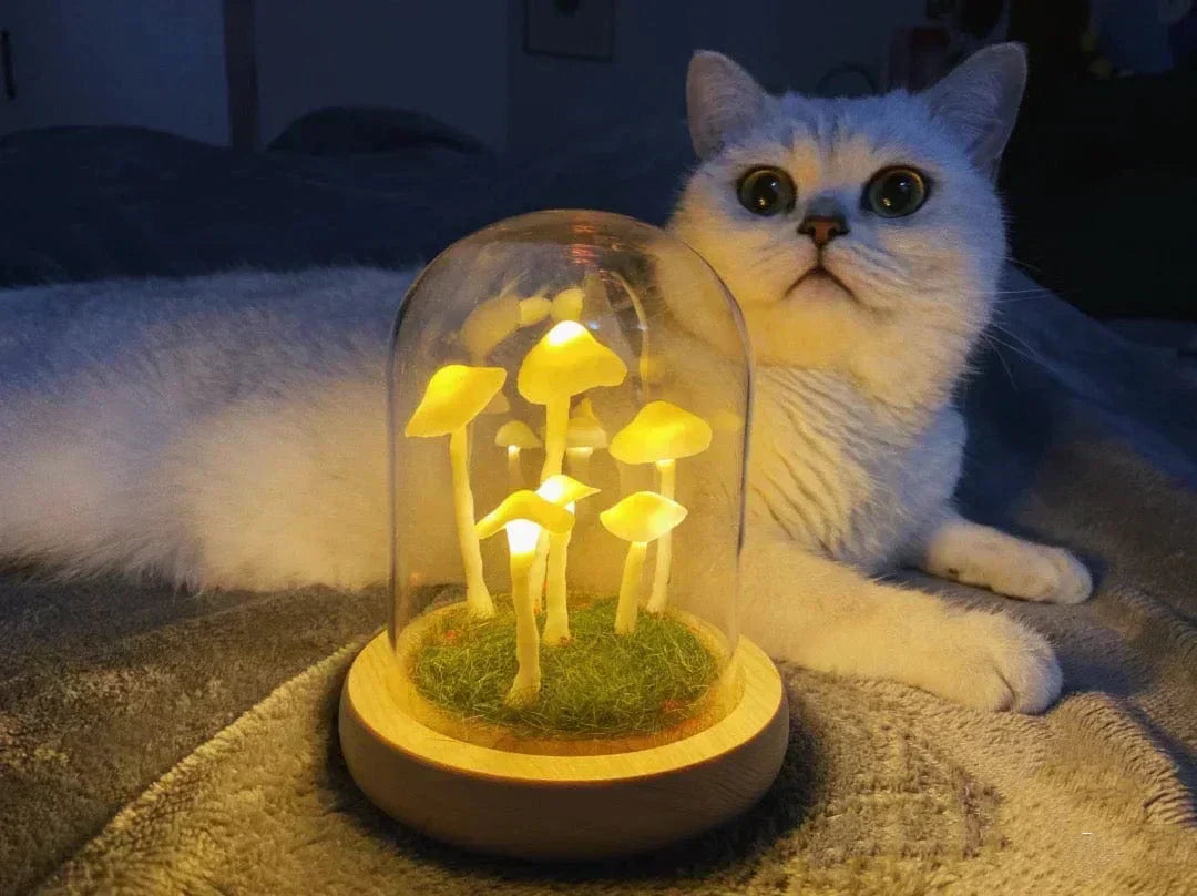 Enchanted Mushroom DIY Glass Lamp Kit Create Your Own Magical Night Light