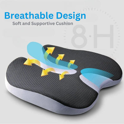 Ergonomic Memory Foam Seat Cushion for Tailbone Support and Comfort