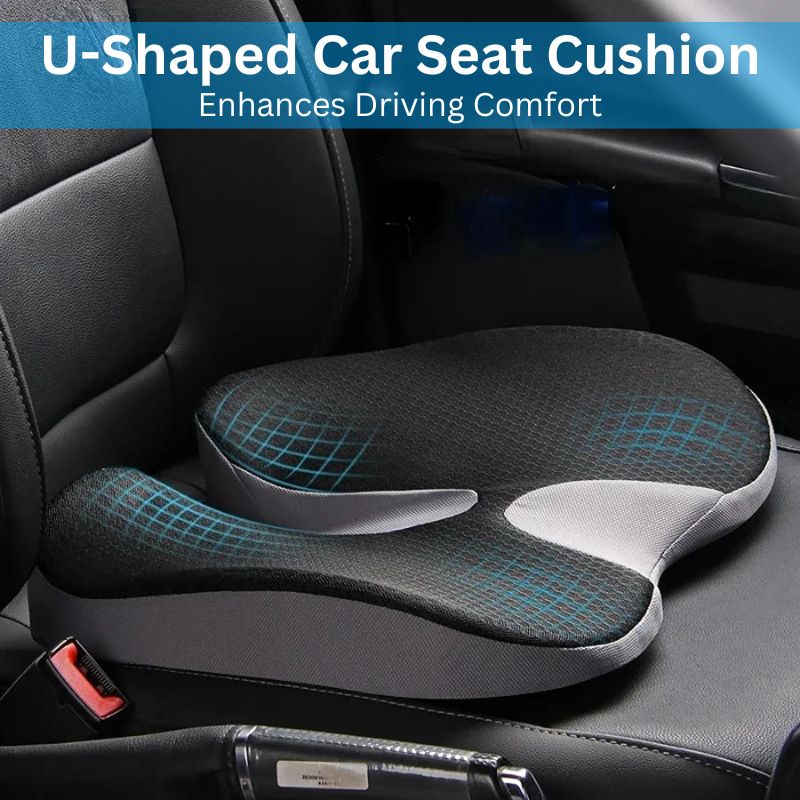 Ergonomic Memory Foam Seat Cushion for Tailbone Support and Comfort