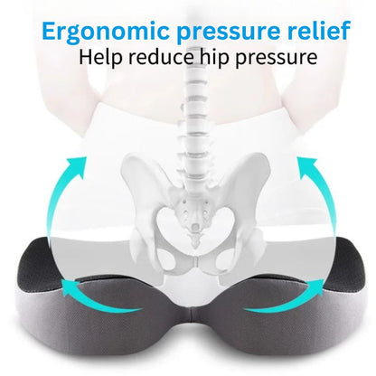 Ergonomic Memory Foam Seat Cushion for Tailbone Support and Comfort