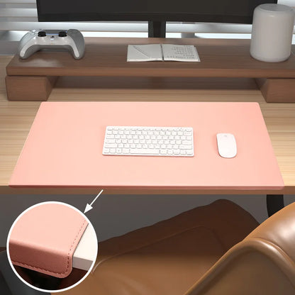 Ergonomic PU Leather Desk Mat with Wrist Support