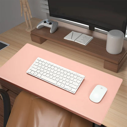 Ergonomic PU Leather Desk Mat with Wrist Support