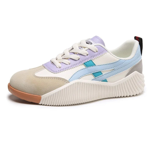 Ergonomic Running Shoes with Microfiber PU Upper and Rubber Sole