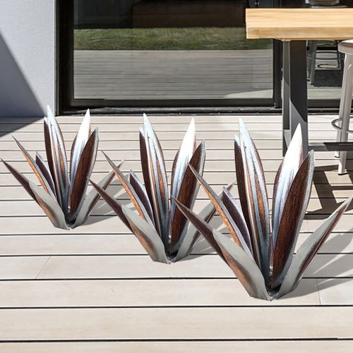 Eternal Agave Metal Garden Sculpture Indoor Outdoor Decor
