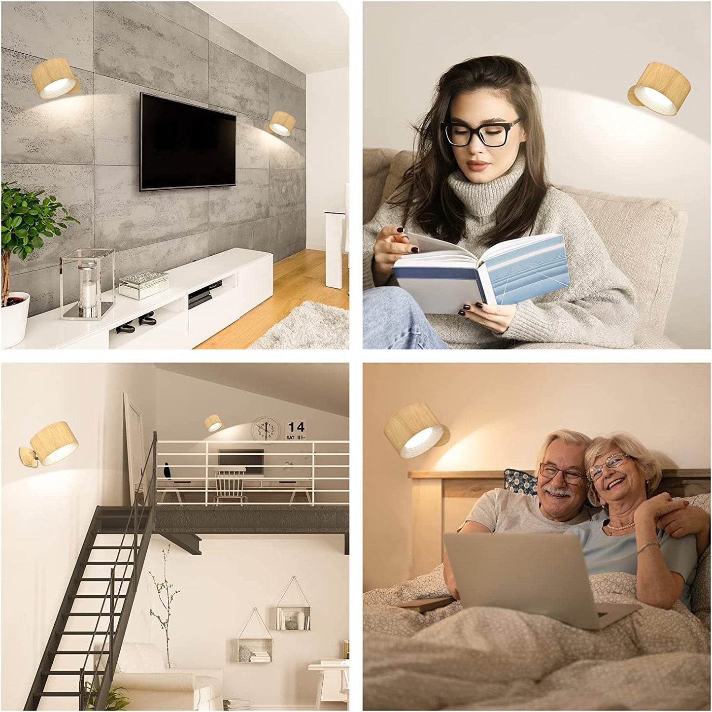 Eternity Glow Wireless LED Wall Light with Remote and Adjustable Lighting